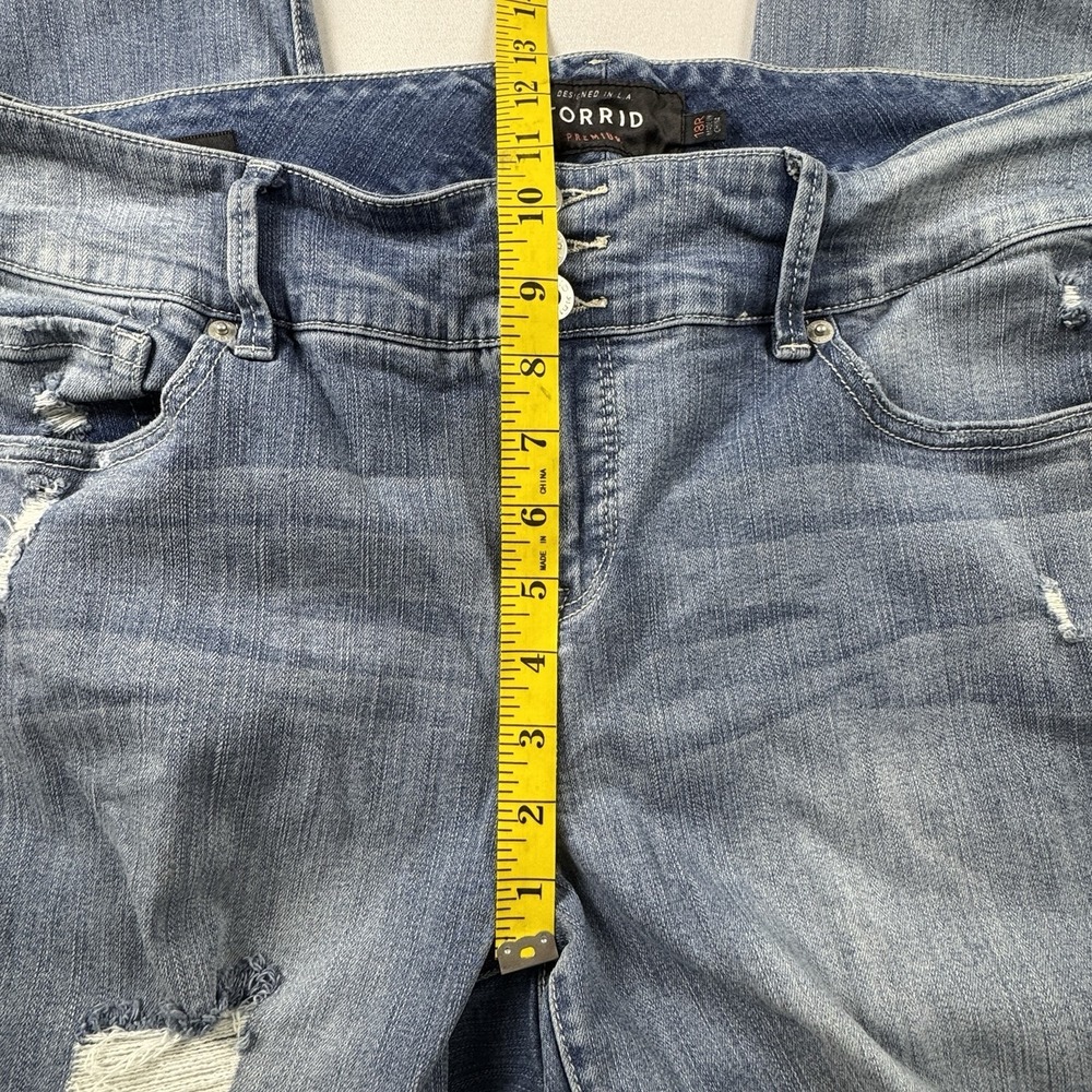 Torrid Women's 18R Premium Jeggings Distressed Side Stripe Skinny Jeans Stretch‎ - Picture 9 of 10